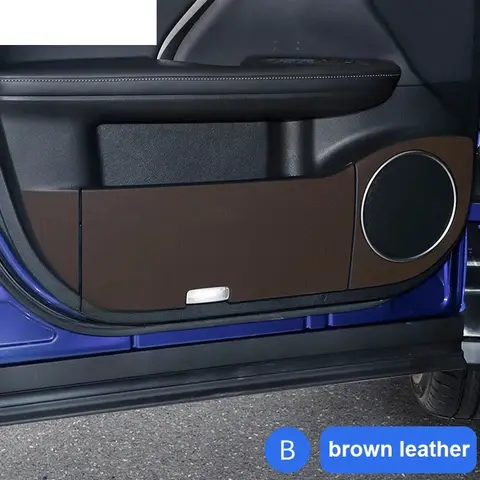 For Lexus RX 2018-2022 2016 Suede Leather Carbon Fiber Sticker Door Anti Kick Cover Protection Mat Accessories