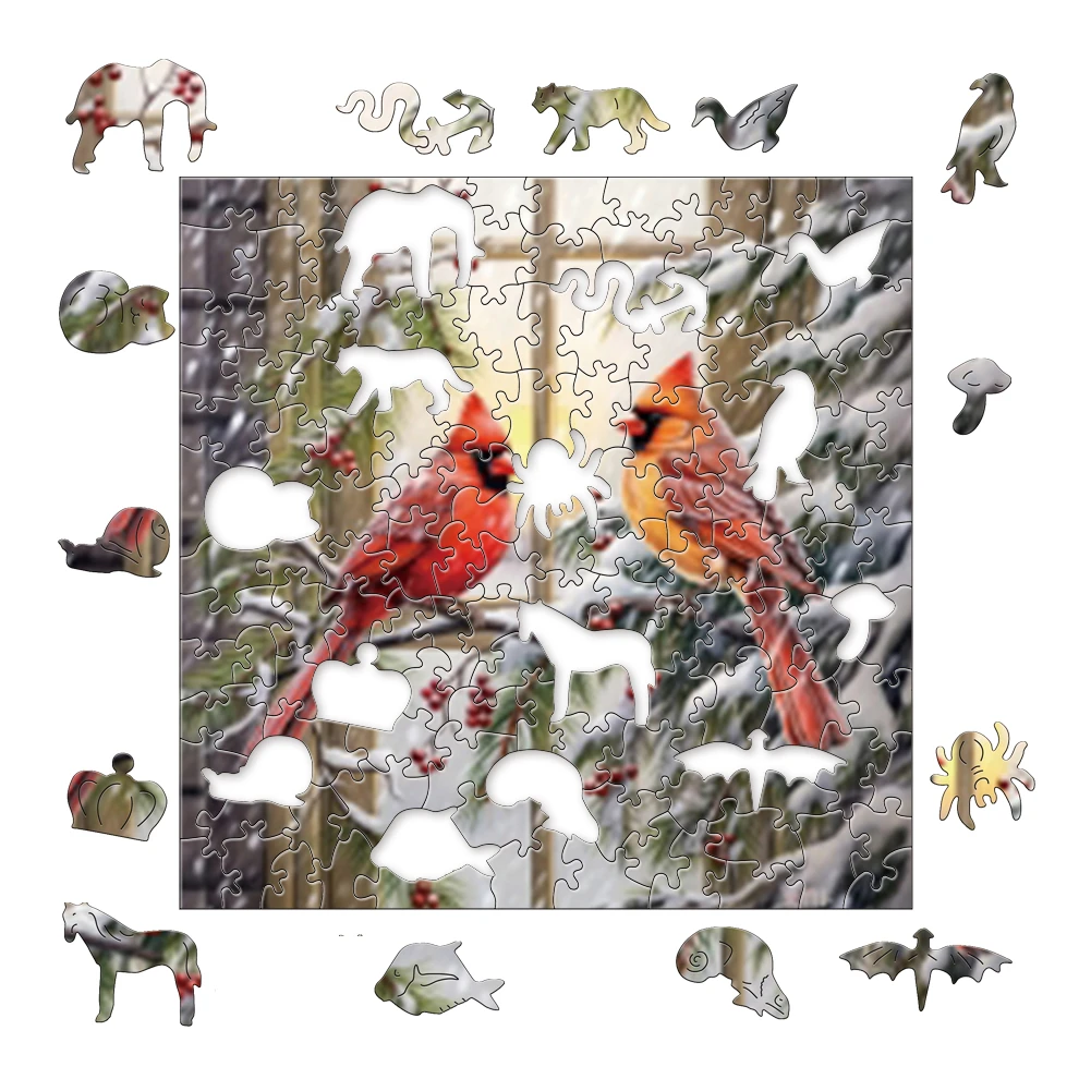 DIY Animal Bird Wooden Puzzle Creative Gift, Comes with Two Red Birch Puzzle, Suitable for Interactive Games between Teenagers
DIY Animal Bird Wooden Puzzle Creative Gift, Comes with Two Red Birch Puzzle, Suitable for Interactive Games between Teenagers