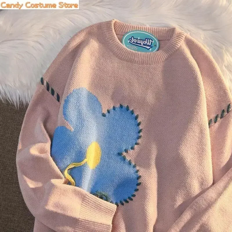 Women's Vintage Kawaii Cartoon Pullover, Knitwear, Oversized Sweater, Korean Style, Color Contrast, Casual Loose, Versatile
Women's Vintage Kawaii Cartoon Pullover, Knitwear, Oversized Sweater, Korean Style, Color Contrast, Casual Loose, Versatile