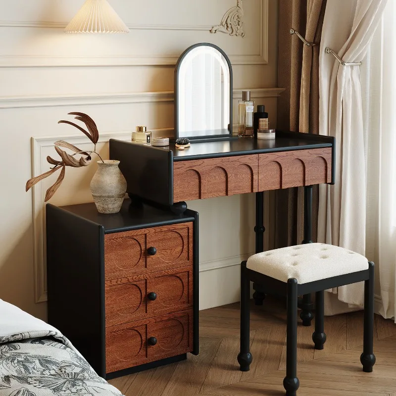 Adult Modern Mirror Vanity Desk Organizers Square Wooden Walnut Girls Dressers Bedroom Luxury Salon Coiffeuse Chambre Furniture
Adult Modern Mirror Vanity Desk Organizers Square Wooden Walnut Girls Dressers Bedroom Luxury Salon Coiffeuse Chambre Furniture