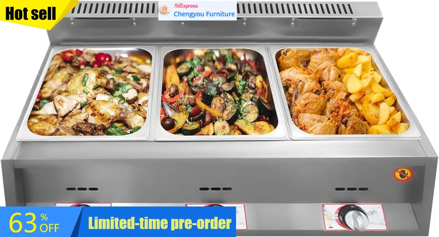 3 Pan Gas Deep Fryer 18L Stainless Steel Countertop Heating Pot Frying Machine For Home Restaurants Food Stalls Catering Party
3 Pan Gas Deep Fryer 18L Stainless Steel Countertop Heating Pot Frying Machine For Home Restaurants Food Stalls Catering Party