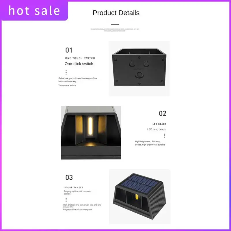 LED Outdoor Wall Light Waterproof Solar Outdoor Ambient Lighting Porch Lights Black
LED Outdoor Wall Light Waterproof Solar Outdoor Ambient Lighting Porch Lights Black