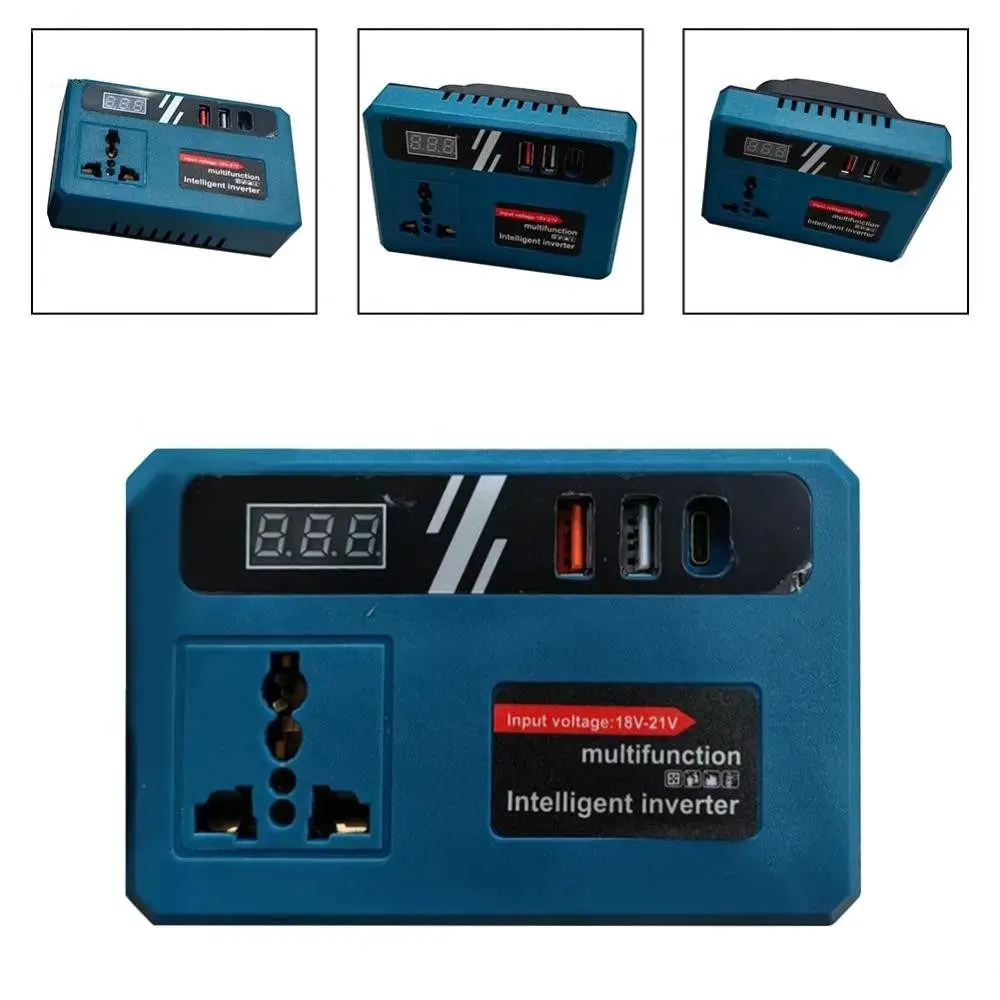 120W Lithium Battery Inverter 3 USB Ports High Power Battery Inverter DC 21V To 220V Multifunction Inverter Adapter
120W Lithium Battery Inverter 3 USB Ports High Power Battery Inverter DC 21V To 220V Multifunction Inverter Adapter