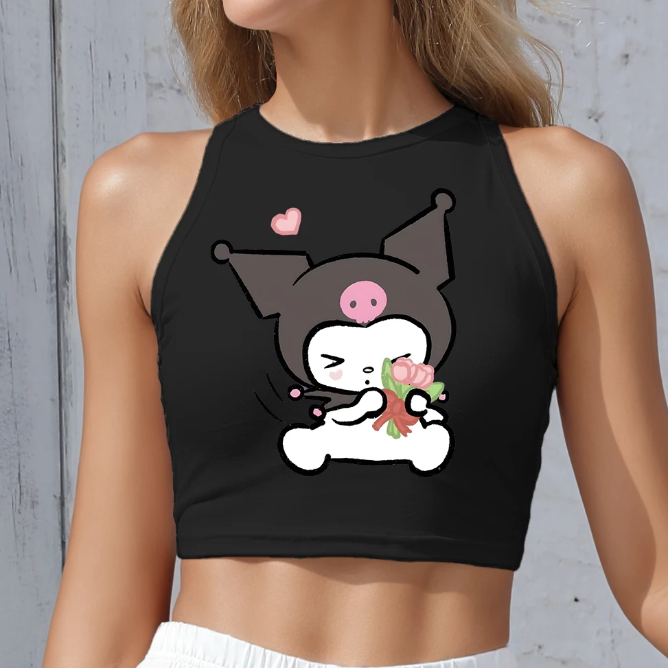 SUMMER CLOTHES Round Neck Tank Top Cartoon Kuromi Print Tight Fit Women's Summer Vest Sizes S-XL Hot Y2K
SUMMER CLOTHES Round Neck Tank Top Cartoon Kuromi Print Tight Fit Women's Summer Vest Sizes S-XL Hot Y2K