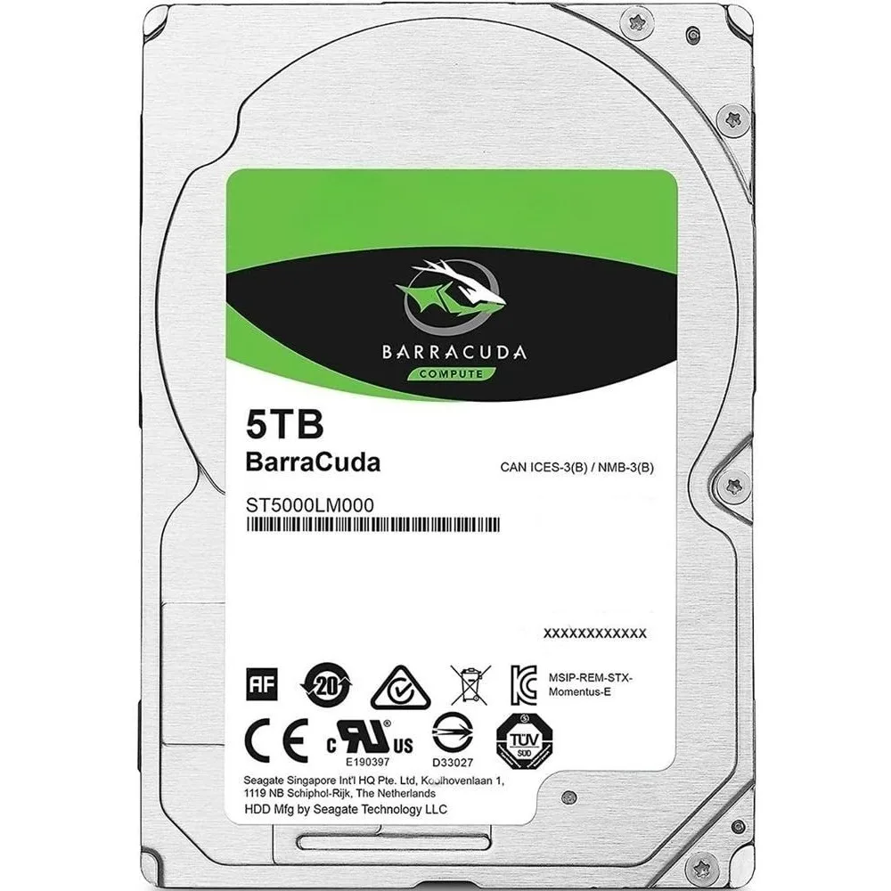 5TB Internal Hard Drive HDD – 2.5 Inch SATA 6Gb/s 5400 RPM 128MB Cache for Computer Desktop PC (ST5000LM000), Custom