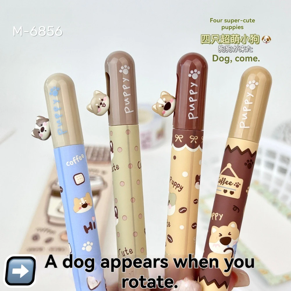 4PCS Afternoon Dog Coffee Spinning Gel Pen Coconut Latte Fragrance Cute Puppy Smooth Fast Dry Brush Question Pen
4PCS Afternoon Dog Coffee Spinning Gel Pen Coconut Latte Fragrance Cute Puppy Smooth Fast Dry Brush Question Pen