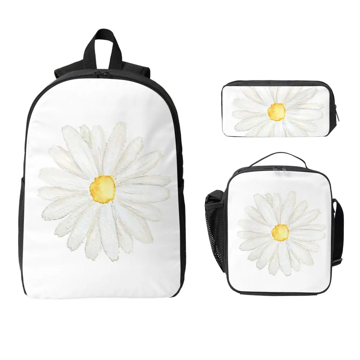 Hand Painted One Little White Daisy Watercolor Backpack Student Boy Girls BookBag School Bag 3ps Insulated Lunch Bag Pencil Case
Hand Painted One Little White Daisy Watercolor Backpack Student Boy Girls BookBag School Bag 3ps Insulated Lunch Bag Pencil Case