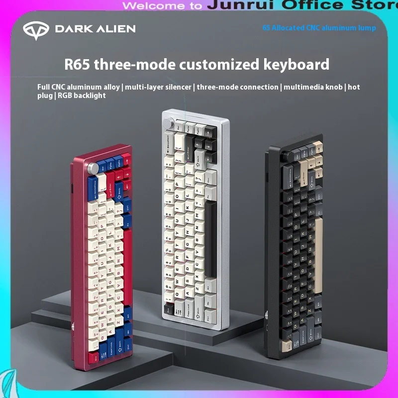 R65 Aluminum Tuotuo Cnc Three-Mode Wireless Bluetooth Keyboard Customized Hot-Swappable Rgb Mechanical Gaming Keyboard Gift
R65 Aluminum Tuotuo Cnc Three-Mode Wireless Bluetooth Keyboard Customized Hot-Swappable Rgb Mechanical Gaming Keyboard Gift