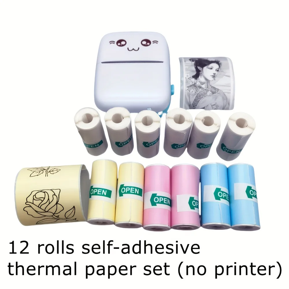 12 Rolls Self-Adhesive Thermal Sticker Paper 57x25mm Matte Biodegradable Refills for Mini Printers & Instant Cameras 70gsm
12 Rolls Self-Adhesive Thermal Sticker Paper 57x25mm Matte Biodegradable Refills for Mini Printers & Instant Cameras 70gsm