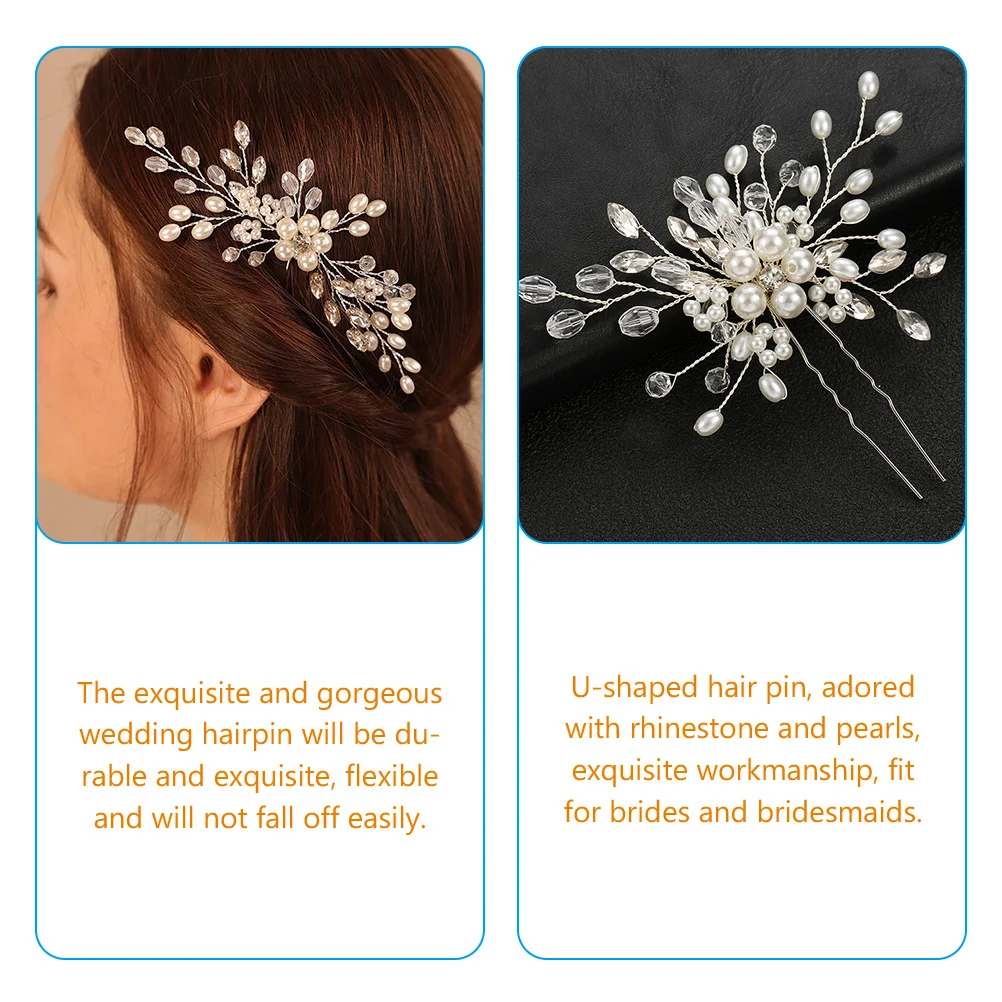 Bridal Pearl Rhinestone Flower Hairpin Wedding Accessory for Brides Bridesmaids Special Occasions Hair Accessories
Bridal Pearl Rhinestone Flower Hairpin Wedding Accessory for Brides Bridesmaids Special Occasions Hair Accessories