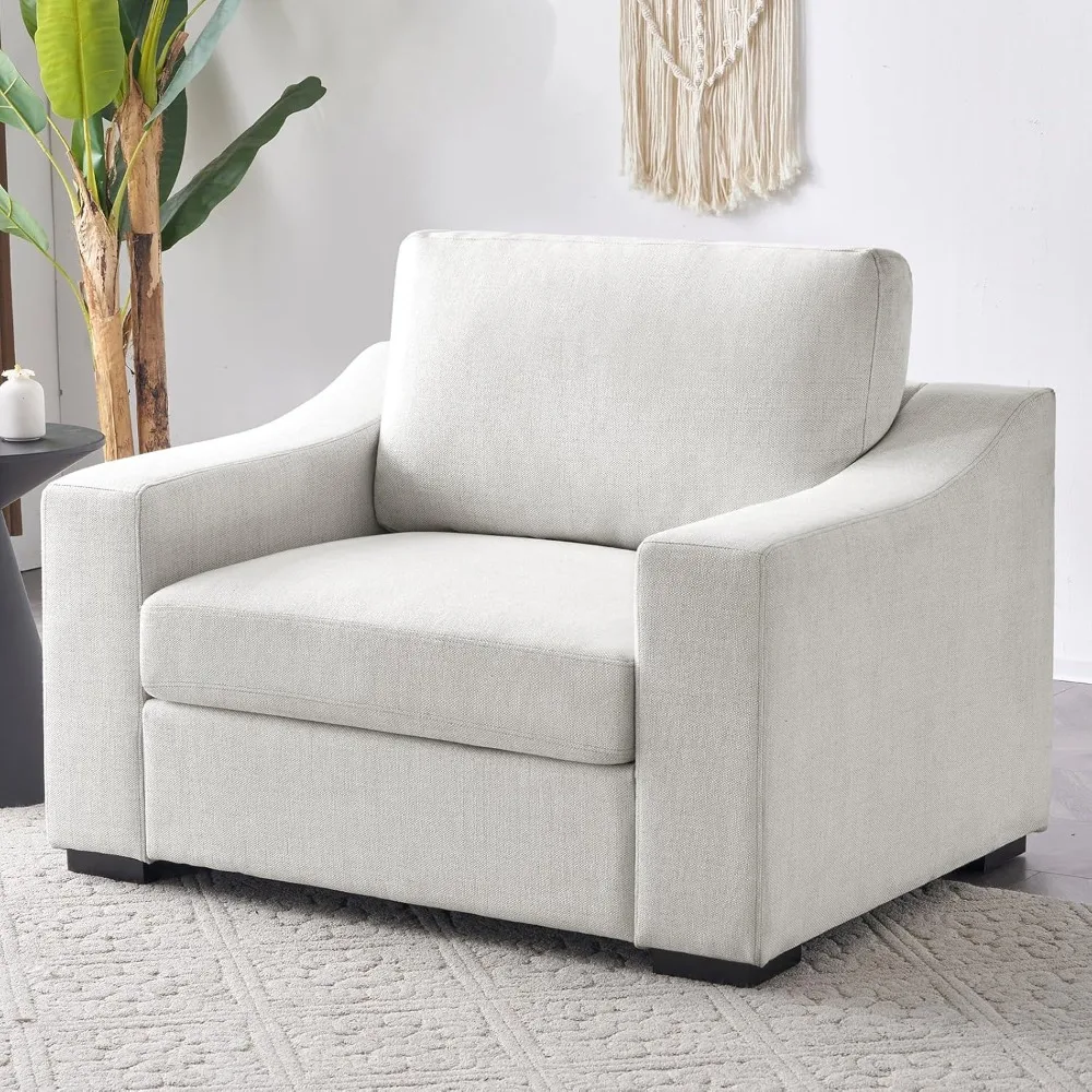 47" W Oversized Accent Chair, Linen Fabric Modern Chair with Deep Seat, Washable Covers, Comfy Upholstered Large Chair Armchair
47" W Oversized Accent Chair, Linen Fabric Modern Chair with Deep Seat, Washable Covers, Comfy Upholstered Large Chair Armchair