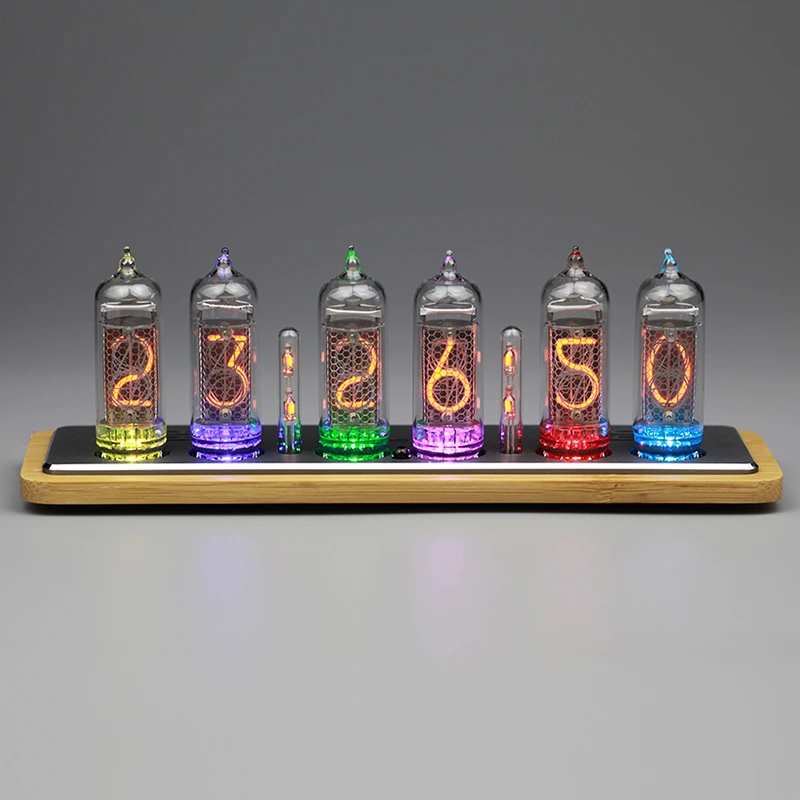 IN14 Nixie Tube Clocks Retro Wood Wifi Glow Digital Tube Table Clock Voice Time Desktop Vacuum Watch Gaming Room Decoration
IN14 Nixie Tube Clocks Retro Wood Wifi Glow Digital Tube Table Clock Voice Time Desktop Vacuum Watch Gaming Room Decoration