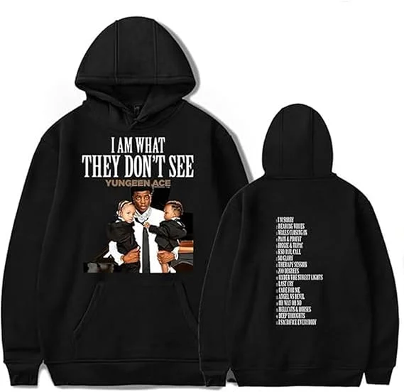 Yungeen Ace I Am What They Don't See Merch Hoodie Sweatshirt, Classic Hooded Sweatshirt for Men and Women, Fashion Series
Yungeen Ace I Am What They Don't See Merch Hoodie Sweatshirt, Classic Hooded Sweatshirt for Men and Women, Fashion Series