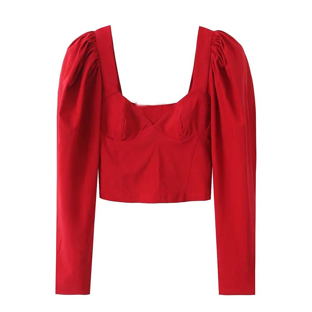 TRAF Women 2025 Spring New Fashion Lazy Style Lady's Pouchy Sleeve Top Chic Heart Collar All-match Short Top Mujer
TRAF Women 2025 Spring New Fashion Lazy Style Lady's Pouchy Sleeve Top Chic Heart Collar All-match Short Top Mujer