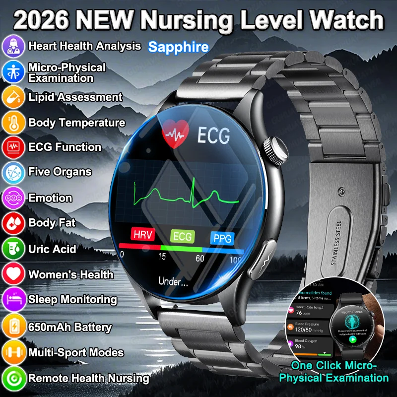 2026 New Health Glance Uric Acid Blood Pressure Blood Oxygen Body Analysis Smart Watch ECG+PPG Clock Smart Watches man For IOS
2026 New Health Glance Uric Acid Blood Pressure Blood Oxygen Body Analysis Smart Watch ECG+PPG Clock Smart Watches man For IOS