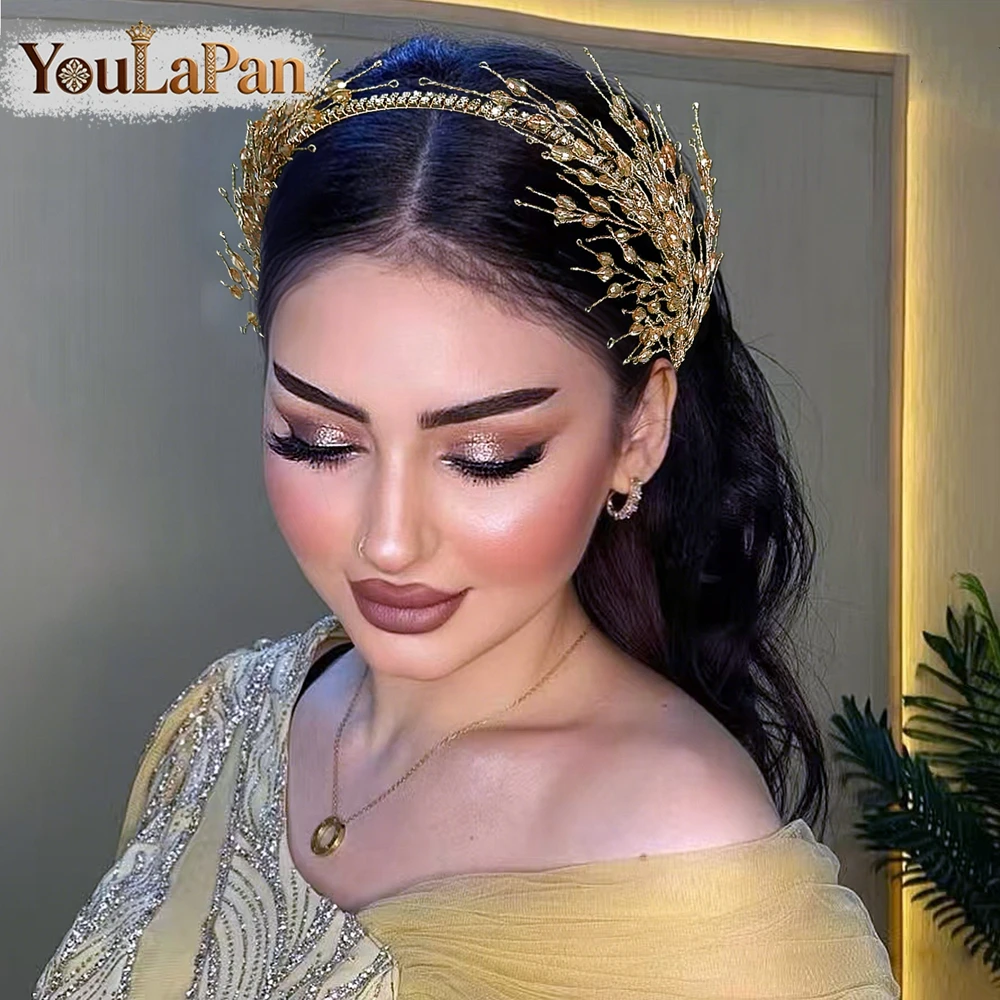 YouLaPan Luxury Handmade Beaded Crystal Bride Headband Golden Color Wedding Hair Hoop Fashion Women Party Hair Accessories A317
YouLaPan Luxury Handmade Beaded Crystal Bride Headband Golden Color Wedding Hair Hoop Fashion Women Party Hair Accessories A317