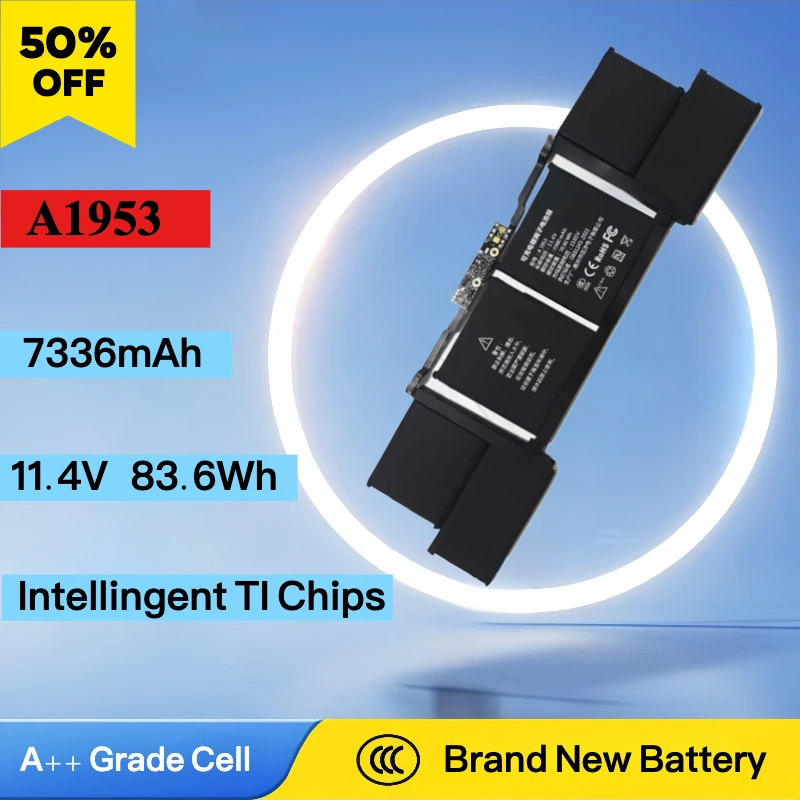 2025 Brand New 11.4V 7336mAh Laptop Battery A1953 for Apple MacBook Pro Retina 15 Inch A1990 Year 2018-2019 Series
2025 Brand New 11.4V 7336mAh Laptop Battery A1953 for Apple MacBook Pro Retina 15 Inch A1990 Year 2018-2019 Series