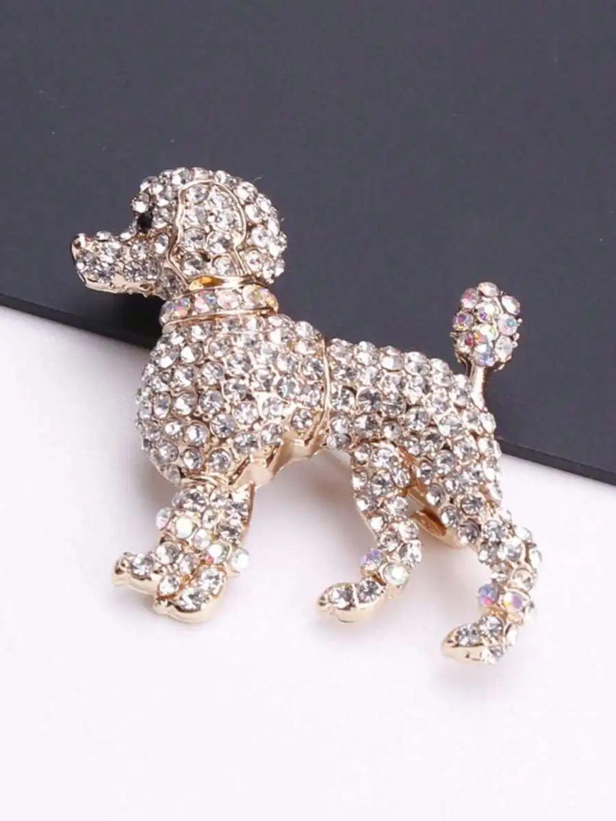 Crystal Poodle Brooch Fashion Accessory Animal Pin Lapel Decor Gift
Crystal Poodle Brooch Fashion Accessory Animal Pin Lapel Decor Gift