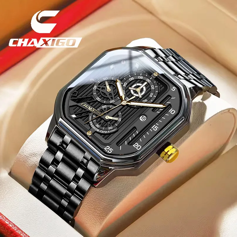 CHAXIGO New Square Men's Watch Swiss Watch Waterproof Quartz Watch Men's
CHAXIGO New Square Men's Watch Swiss Watch Waterproof Quartz Watch Men's