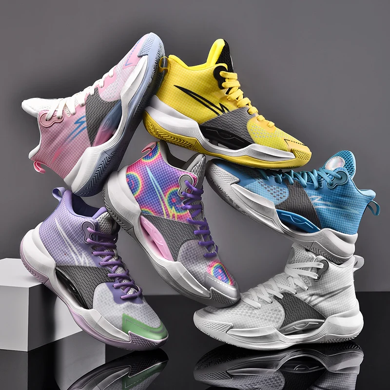 High Top Basketball Sneakers For Men Comfortable Breathable Lightweight Anti Slip Durable Outdoor Training Sport Shoes
High Top Basketball Sneakers For Men Comfortable Breathable Lightweight Anti Slip Durable Outdoor Training Sport Shoes