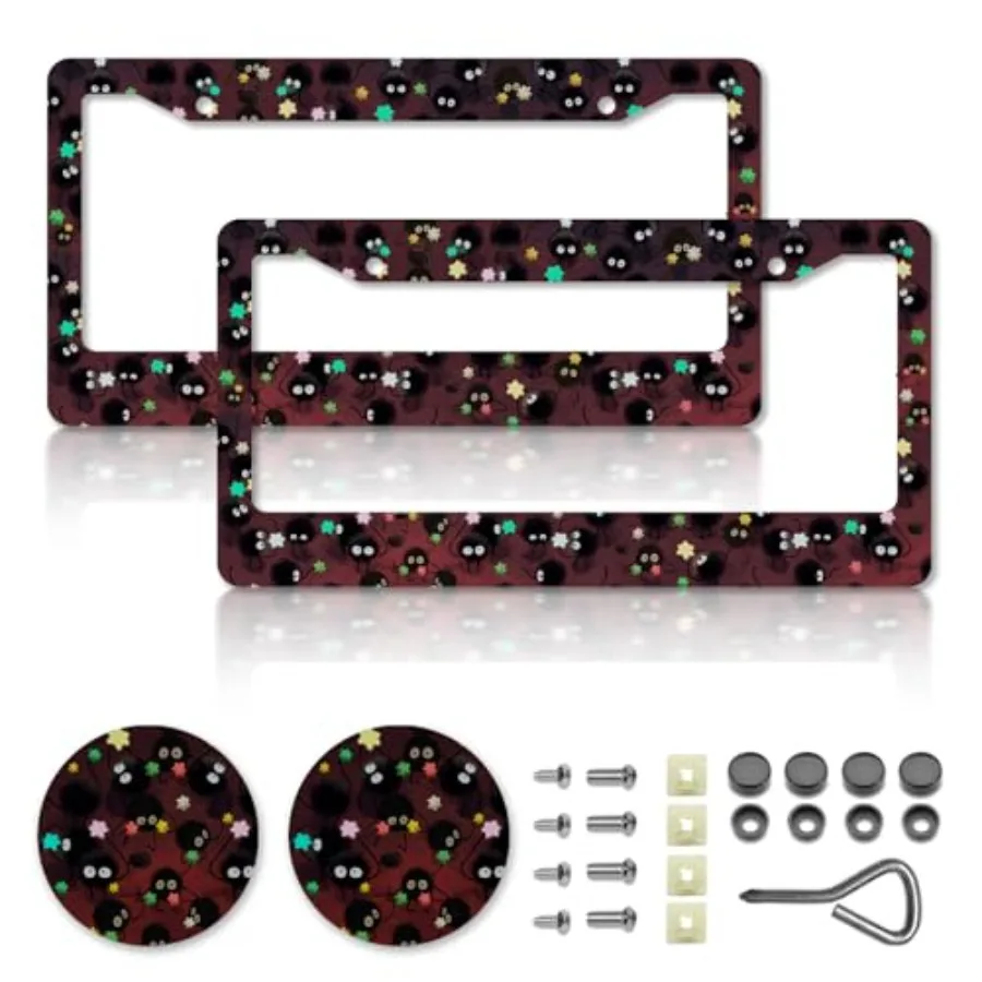 Anime License Plate Frames Anime Car Accessories for Women and Men Cute Soot Sprites License Plate Holder Aluminum License Plat
Anime License Plate Frames Anime Car Accessories for Women and Men Cute Soot Sprites License Plate Holder Aluminum License Plat