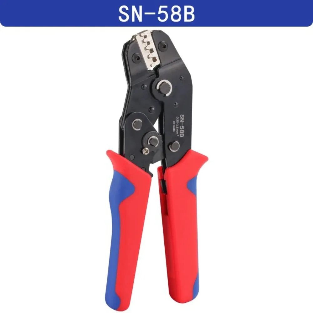 Carbon Steel SN-58B Crimper Tool Red Black Ergonomic Handle Ratchet Crimping Tool Multifunctional Crimping Pliers
Carbon Steel SN-58B Crimper Tool Red Black Ergonomic Handle Ratchet Crimping Tool Multifunctional Crimping Pliers
