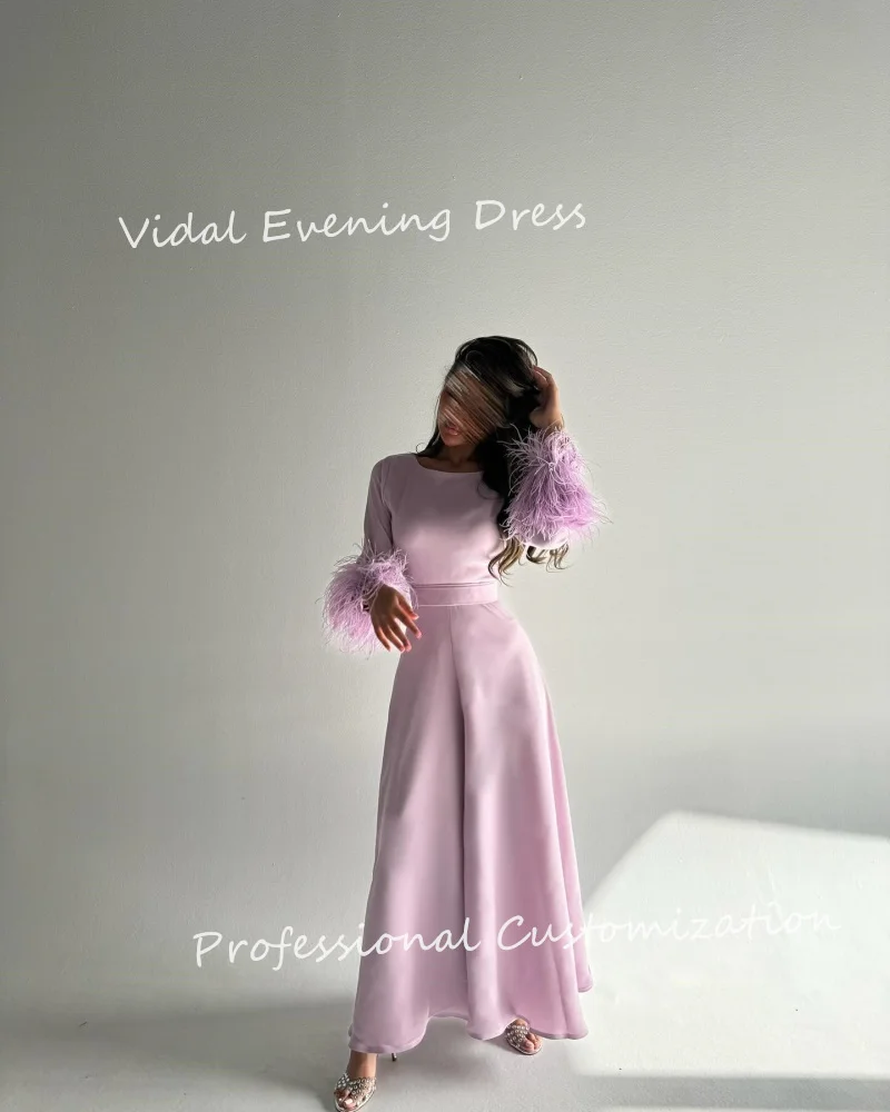 Vindal Evening dresses A-Line Crepe O-Neck Appliques Ankle-Length Long-sleeve alter Elegant Exquisite السعود For Woman 2024
Vindal Evening dresses A-Line Crepe O-Neck Appliques Ankle-Length Long-sleeve alter Elegant Exquisite السعود For Woman 2024