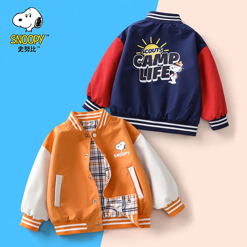 Snoopy Spring Kids Boys Girls Jacket Exercise Fashion Leisure Windproof Double-Sided Stand Collar Jacket Kawaii Student Coat
Snoopy Spring Kids Boys Girls Jacket Exercise Fashion Leisure Windproof Double-Sided Stand Collar Jacket Kawaii Student Coat