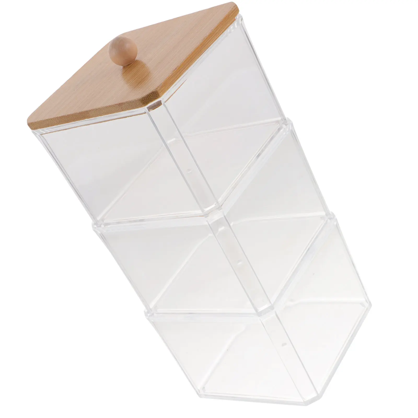 Трехслойный бамбуковый органайзер для ватных палочек, косметических дисков, накладок для ресниц, патчей для ногтей, украшений, дорожный декоративный контейнер
Трехслойный бамбуковый органайзер для ватных палочек, косметических дисков, накладок для ресниц, патчей для ногтей, украшений, дорожный декоративный контейнер