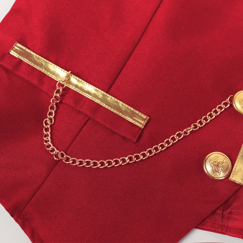2025 New Red Single-breasted Gold-rimmed Chain Fashion Vest for Men, Blue Gentleman Business British Style Stage Men WaistCoat
2025 New Red Single-breasted Gold-rimmed Chain Fashion Vest for Men, Blue Gentleman Business British Style Stage Men WaistCoat