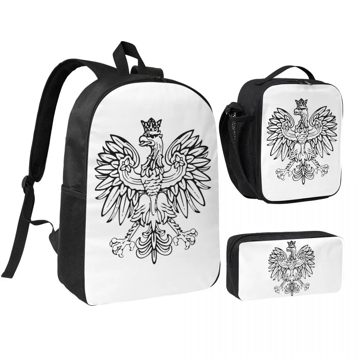 Polska Polish Eagle Backpack Student BookBag School Bag Shoulder Bags 3ps Insulated Lunch Bag Pencil Case
Polska Polish Eagle Backpack Student BookBag School Bag Shoulder Bags 3ps Insulated Lunch Bag Pencil Case