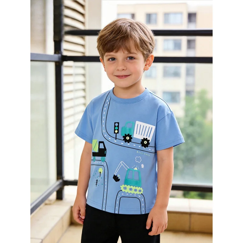 Summer3-8Short-sleeved shirt 1-year-old boysTCartoon Car Round Neck Casual-Shirt
Summer3-8Short-sleeved shirt 1-year-old boysTCartoon Car Round Neck Casual-Shirt