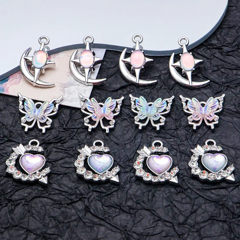 10pcs Diy Butterfly Pendant Charms Love Heart Moon Necklace Earrings Pendant Connectors Diy Jewelry Making Findings Accessories
10pcs Diy Butterfly Pendant Charms Love Heart Moon Necklace Earrings Pendant Connectors Diy Jewelry Making Findings Accessories