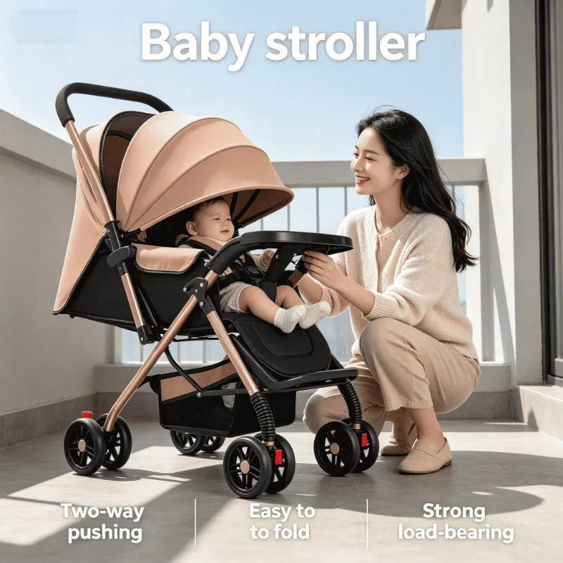 Lightweight Foldable Reversible Baby Stroller with Reclining Seat - Compact Travel Pram for Newborns & Infants Baby Stroller
Lightweight Foldable Reversible Baby Stroller with Reclining Seat - Compact Travel Pram for Newborns & Infants Baby Stroller