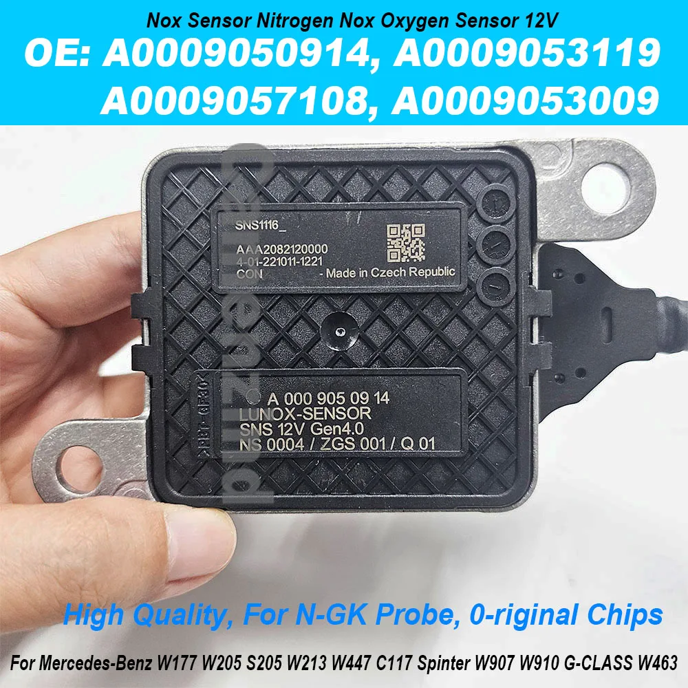 Nox Sensor A0009050914 A0009057108 A0009053119 A0009058011 For Mercedes-Benz W177 W205 S205 W213 W447 Spinter G-CLASS W463
Nox Sensor A0009050914 A0009057108 A0009053119 A0009058011 For Mercedes-Benz W177 W205 S205 W213 W447 Spinter G-CLASS W463