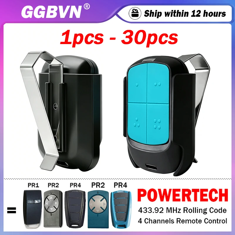 1-30pcs New Powertech 433.92MHz Electric Garage Gate Remote Control Compatible With Powertech PR1 PR2 PR4 Command Transmitter
1-30pcs New Powertech 433.92MHz Electric Garage Gate Remote Control Compatible With Powertech PR1 PR2 PR4 Command Transmitter