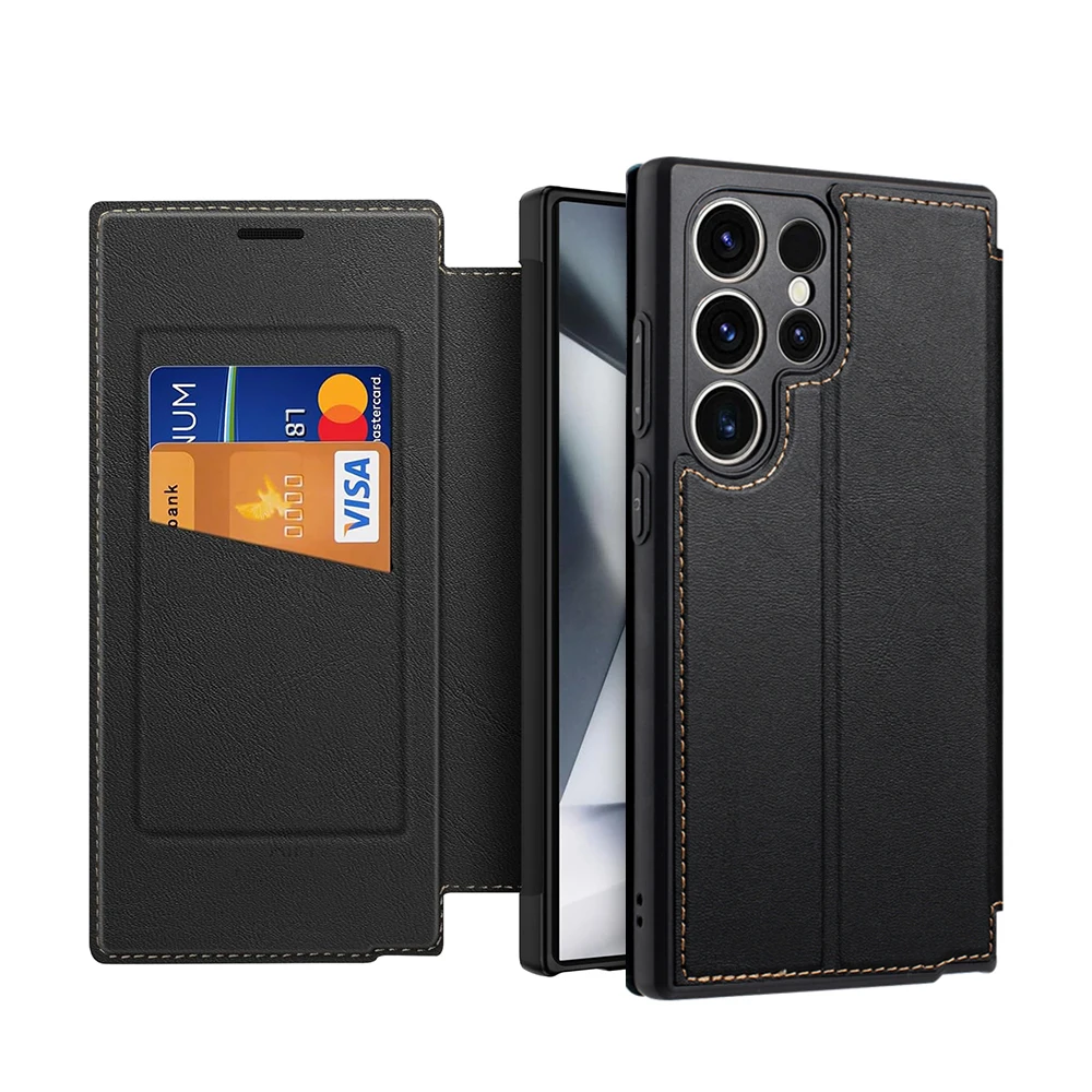 Flip leather thin and light dissipate heat protective cover For Samsung Galaxy S24 Ultra S24+ Card slot Shockproof Phone Case
Flip leather thin and light dissipate heat protective cover For Samsung Galaxy S24 Ultra S24+ Card slot Shockproof Phone Case