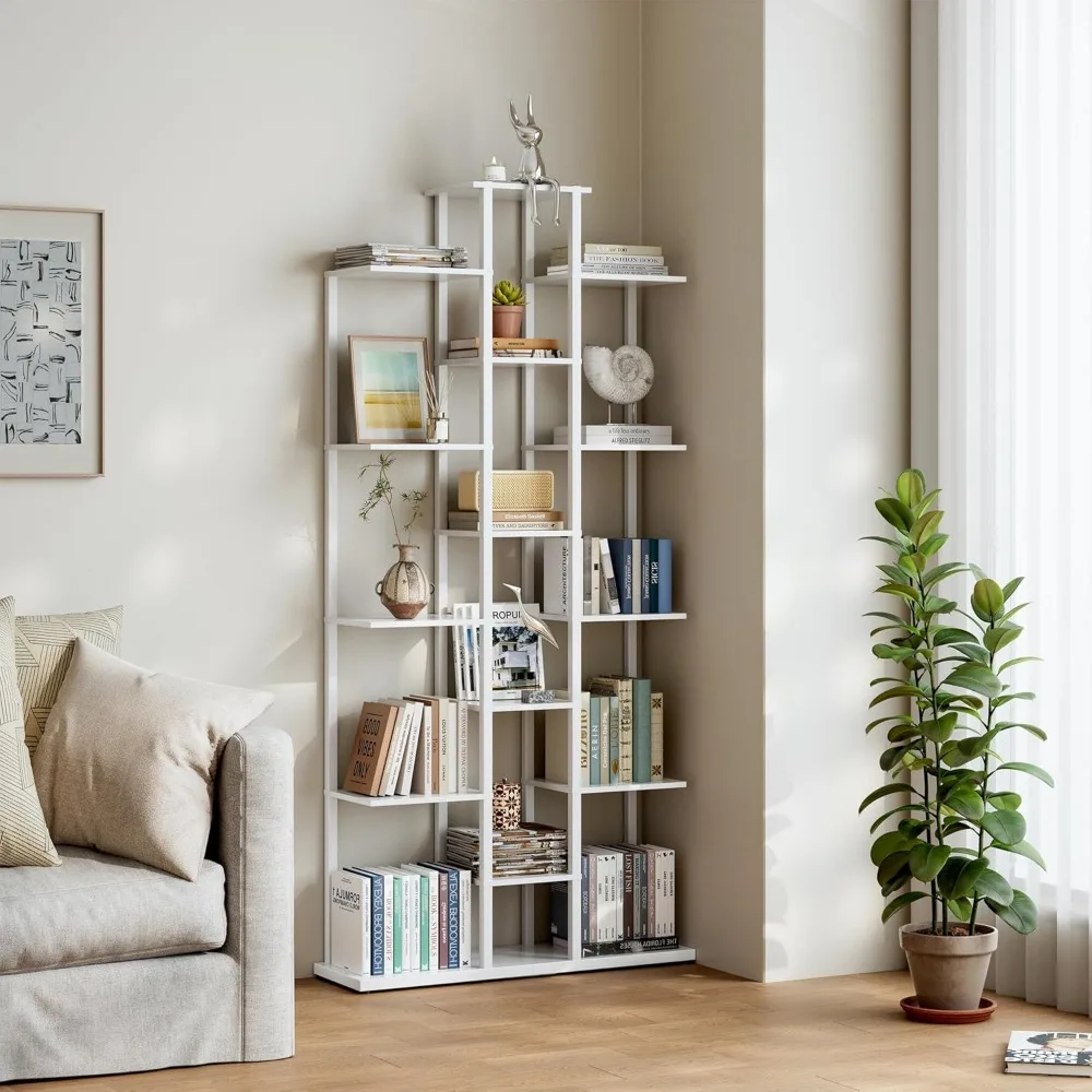 6-Tier White Bookshelf for Small Spaces, Living Room & Home Office, 7.87x26.77x55.5 Inches
6-Tier White Bookshelf for Small Spaces, Living Room & Home Office, 7.87x26.77x55.5 Inches