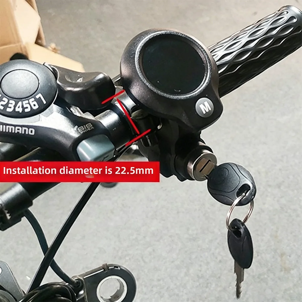 Electric Bike Throttle Set with Round Screen Display for Speed Mileage Monitoring and Ergonomic Textured Grip for 22.5mm Bars
Electric Bike Throttle Set with Round Screen Display for Speed Mileage Monitoring and Ergonomic Textured Grip for 22.5mm Bars