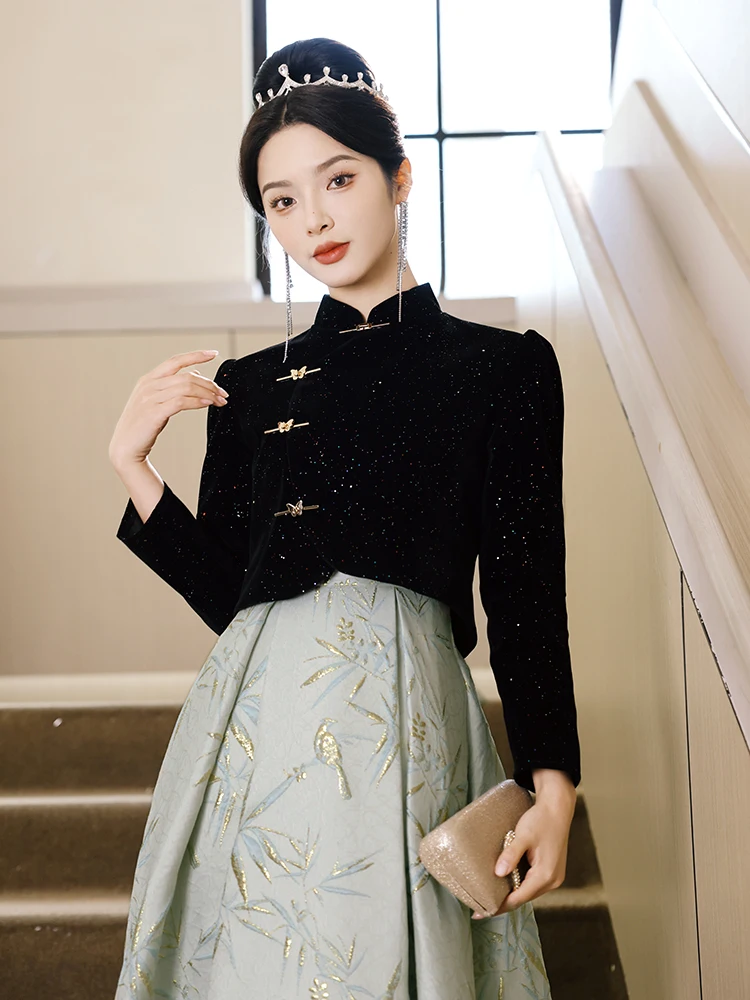 Ele New Chinese Sle Long Sve Flag Dr Suit for Adult Ceremony Vintage A-Line Skirt Evening Gown for Women
Ele New Chinese Sle Long Sve Flag Dr Suit for Adult Ceremony Vintage A-Line Skirt Evening Gown for Women