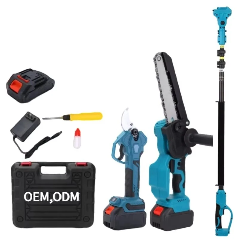 Gardener Woodcutting Set 21V Portable Cordless Brushless Electric Pruning Shears 6/8inch Mini Chainsaws with Telescopic Rod
Gardener Woodcutting Set 21V Portable Cordless Brushless Electric Pruning Shears 6/8inch Mini Chainsaws with Telescopic Rod
