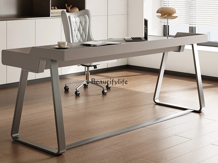 Slate light luxury designer study office computer desk simple modern home minimalist desk
Slate light luxury designer study office computer desk simple modern home minimalist desk