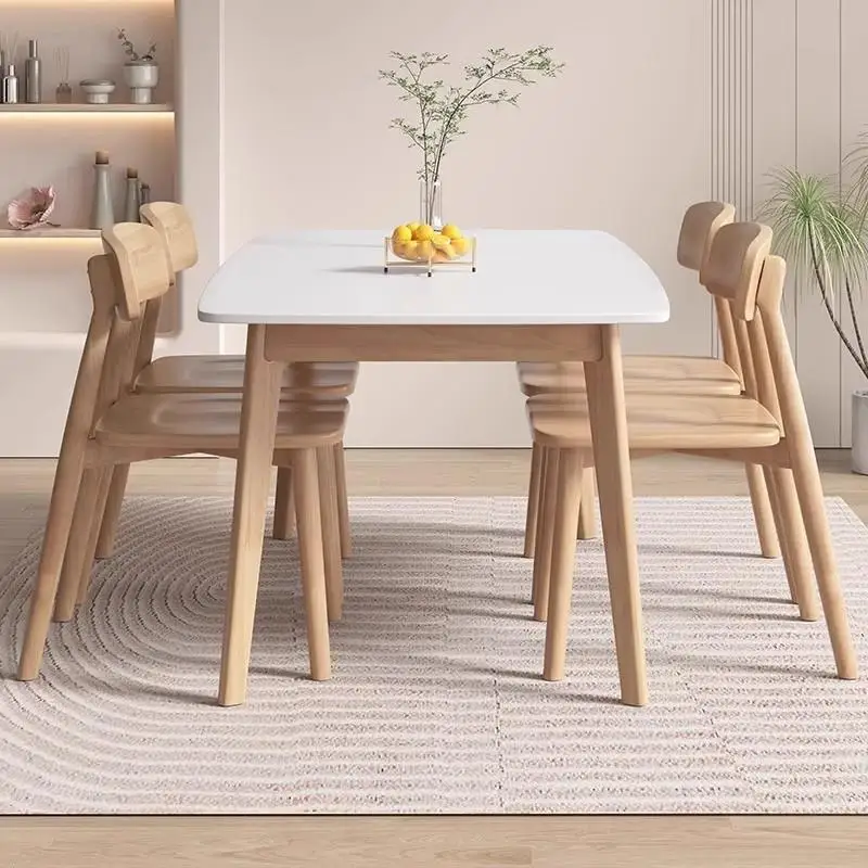 Nordic solid wood rock board dining table and chair combination, minimalist household small apartment, walnut color, modern
Nordic solid wood rock board dining table and chair combination, minimalist household small apartment, walnut color, modern