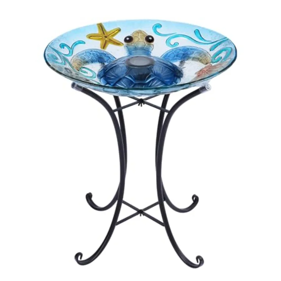 Glass Bird Bath, Large Bird Baths for Outdoors, Solar Birdfeeder with Metal Stand for Garden, Yard, Lawn Decor sea Turtle Patte
Glass Bird Bath, Large Bird Baths for Outdoors, Solar Birdfeeder with Metal Stand for Garden, Yard, Lawn Decor sea Turtle Patte