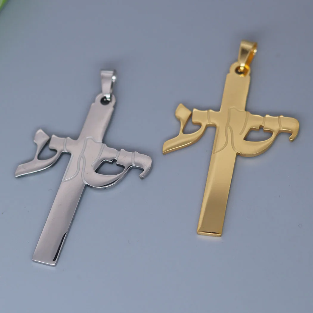 2PCS Classic Christian Cross Stainless Steel Pendant Charms for Jewelry Making DIY Necklace Keychain Religion Amulets Accessorie
2PCS Classic Christian Cross Stainless Steel Pendant Charms for Jewelry Making DIY Necklace Keychain Religion Amulets Accessorie