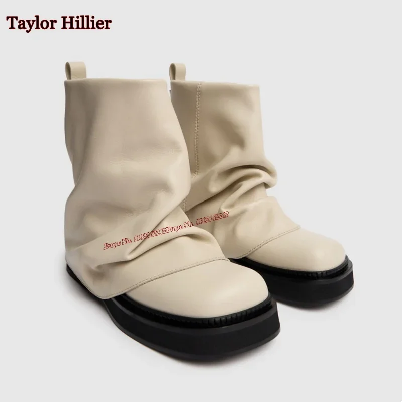 Женские ботинки из натуральной кожи, с круглым носком, на толстой подошве
Женские ботинки из натуральной кожи, с круглым носком, на толстой подошве