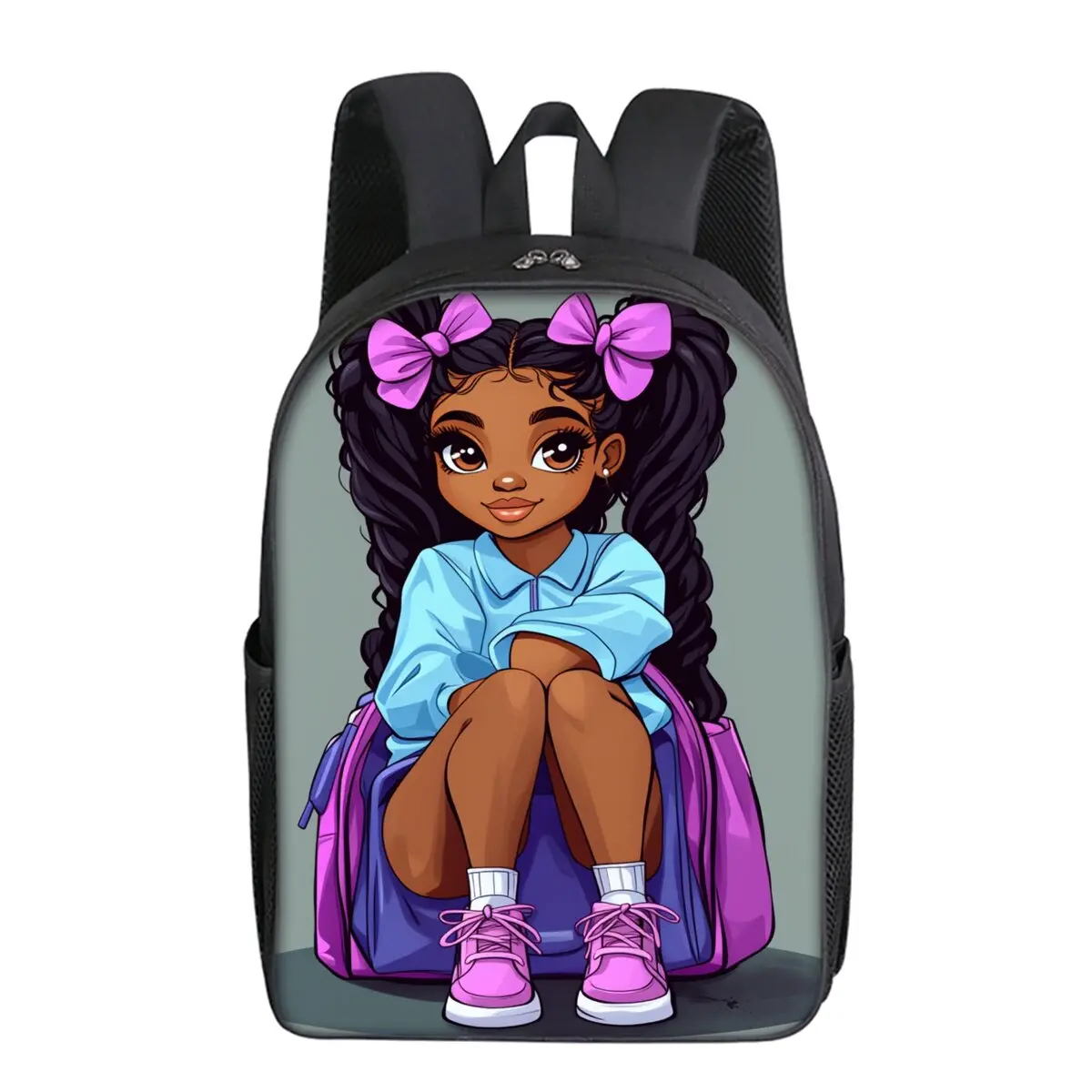 African Girl Print Single Layer Backpack for Boy and Girls Best Gifts 2D Flat Cartoon School Bags for Children
African Girl Print Single Layer Backpack for Boy and Girls Best Gifts 2D Flat Cartoon School Bags for Children