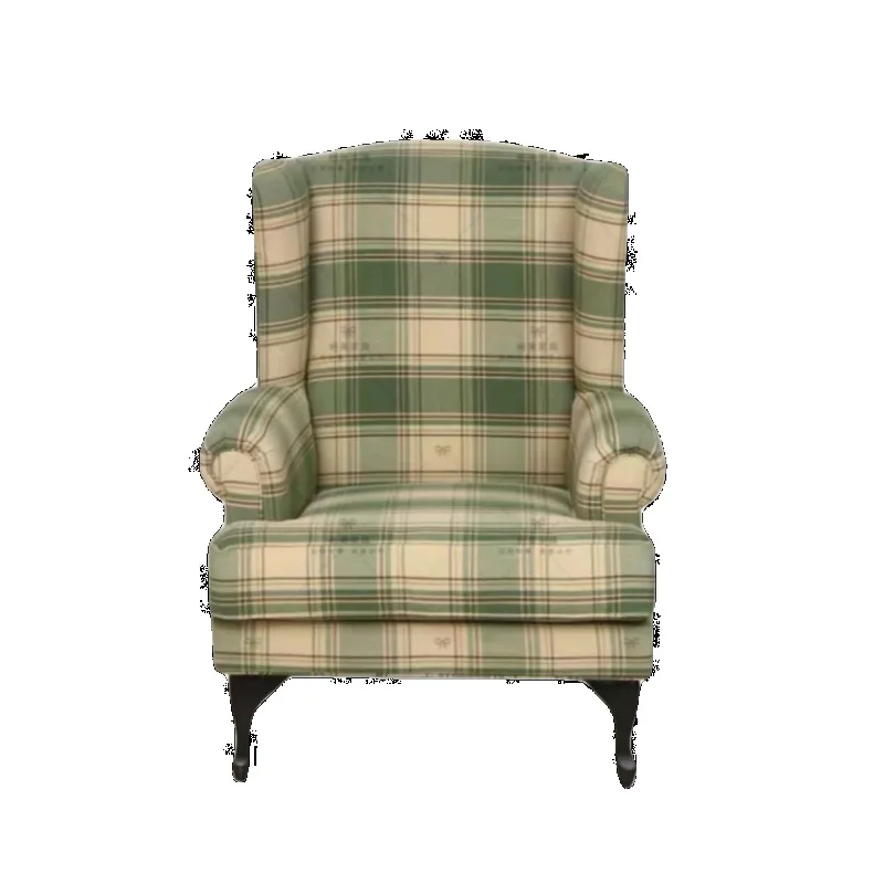 Pastoral high-back fabric single sofa chair retro study bedroom balcony living room
Pastoral high-back fabric single sofa chair retro study bedroom balcony living room