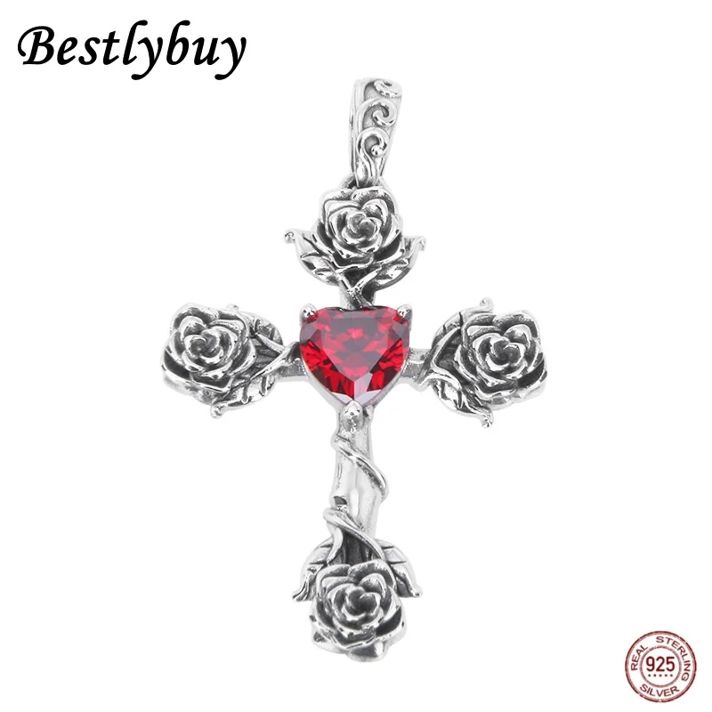 2025 New s925 Pure Silver Zircon Inlaid Rose Cross Pendant For Women, Vintage Fashion Creative Birthday Lucky Gift
2025 New s925 Pure Silver Zircon Inlaid Rose Cross Pendant For Women, Vintage Fashion Creative Birthday Lucky Gift