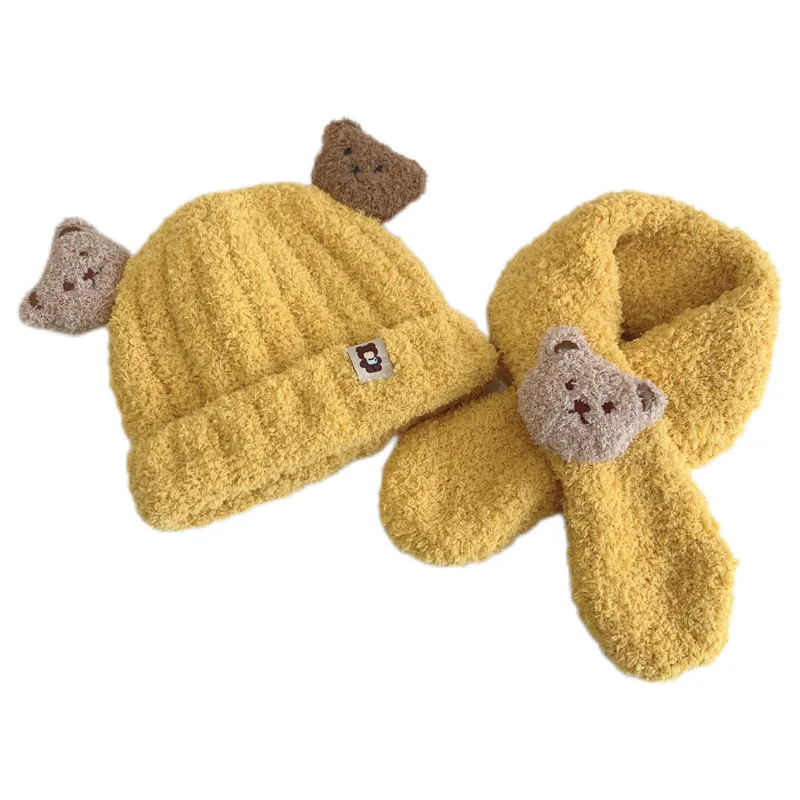 Little Bear Plush Baby Hat Autumn/Winter Baby Hat Scarf One Piece Set for Children's Warm Ear Protection Hat Super Cute
Little Bear Plush Baby Hat Autumn/Winter Baby Hat Scarf One Piece Set for Children's Warm Ear Protection Hat Super Cute